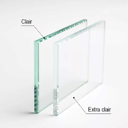 verre clair et extra clair
