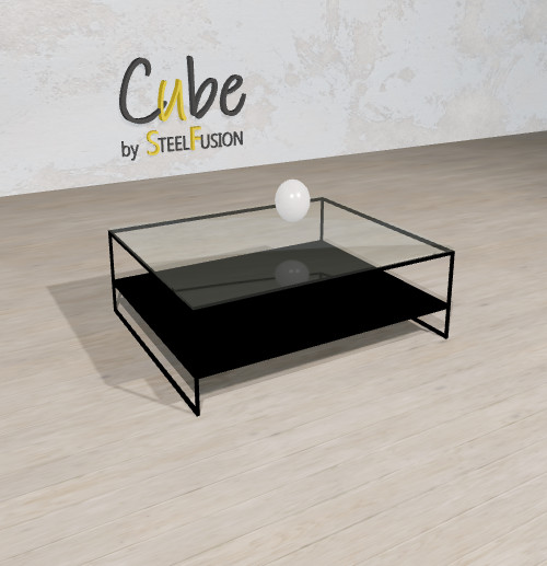 Cube Table Basse sur-mesure Acier étiré 100x84xh28