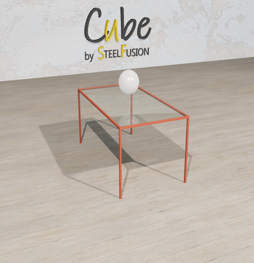 Cube Table Basse sur-mesure Acier étiré 43x80xh35