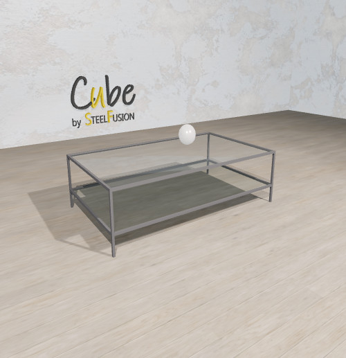 Cube Table Basse sur-mesure Acier étiré 137x80xh35