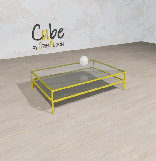 Cube Table Basse sur-mesure Laiton massif 120x80xh25