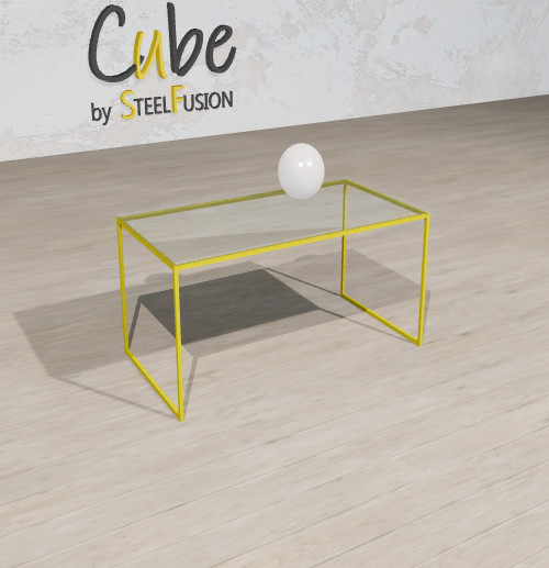 Cube Table Basse sur-mesure Laiton massif 80x42xh35