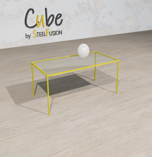 Cube Table Basse sur-mesure Laiton massif 90x45xh35