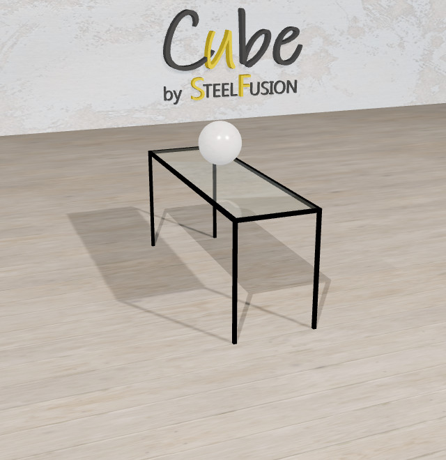 Cube Table Basse sur-mesure Acier laminé 25x80xh35