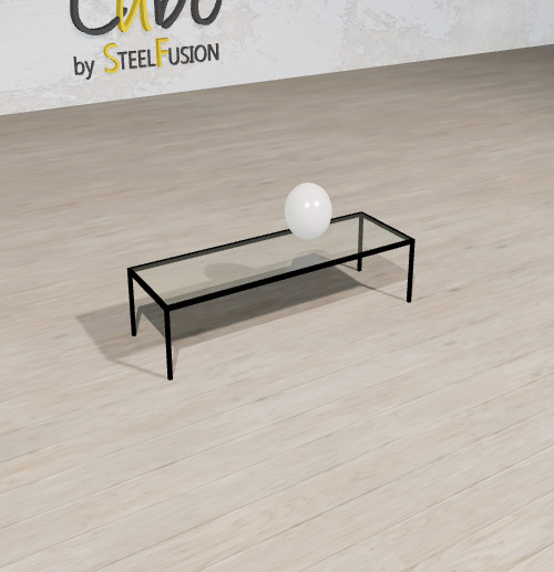 Cube Table Basse sur-mesure Acier laminé 80x26xh17