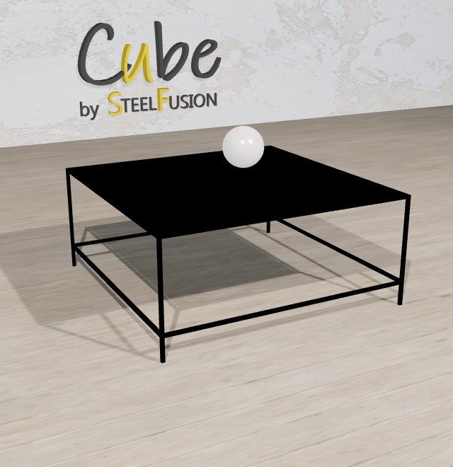 Cube Table Basse sur-mesure Acier laminé 80x80xh35