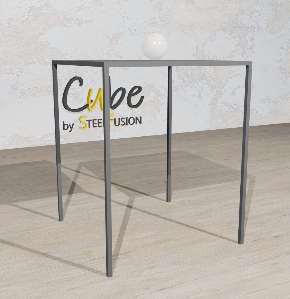 Cube Table Basse sur-mesure Acier laminé 75x75xh90